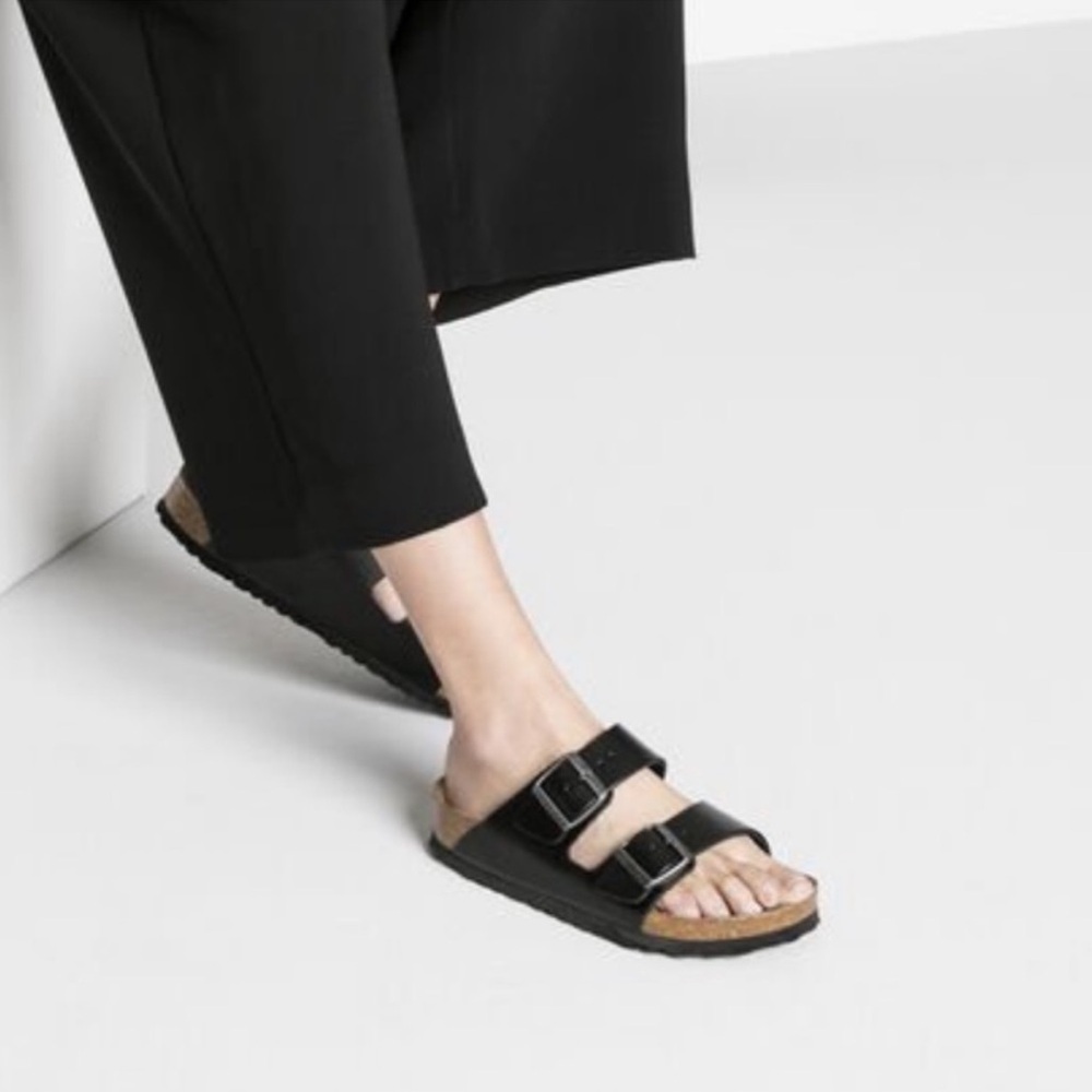 Birkenstock Arizona Black Oiled Leather Sandals Size EU 41, US 10-10.5